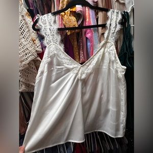 White Silky lace tank top